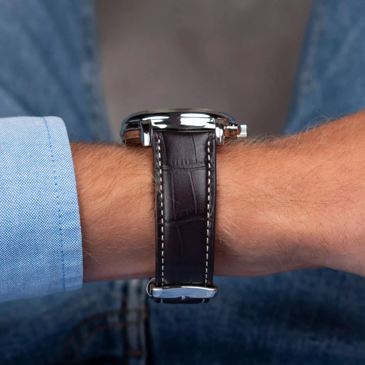 Relógio Masculino Automático Zeppelin 100 Anos Preto Cronógrafo