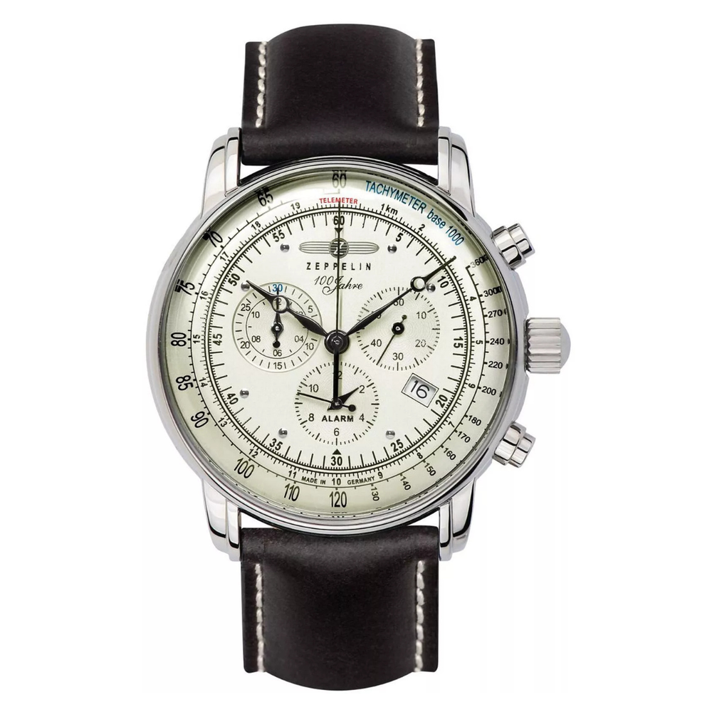 Relógio Masculino Automático Zeppelin 100 Anos Preto Cronógrafo