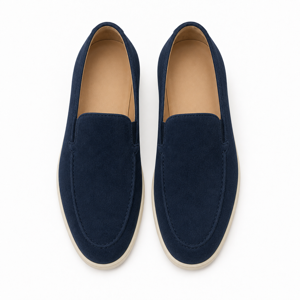 Mocassim Loafer Mota Azul-Marinho em vista superior