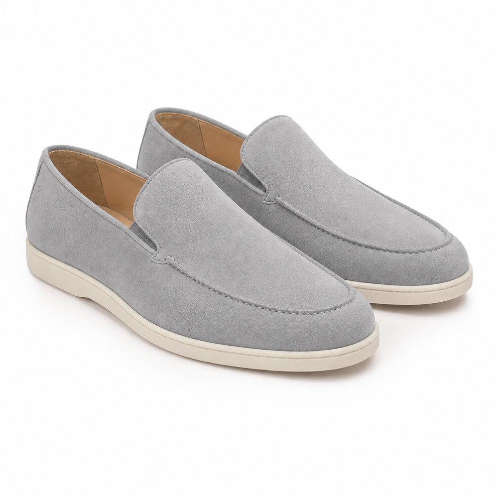Mocassim Loafer Mota Cinza-Claro em vista principal